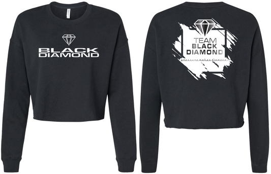 Diamond Pressure Crop Crewneck Sweatshirt