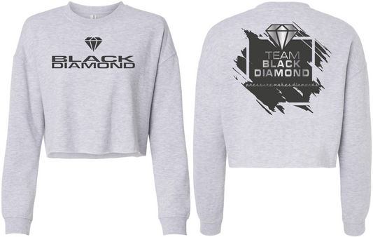 Diamond Pressure Crop Crewneck Sweatshirt