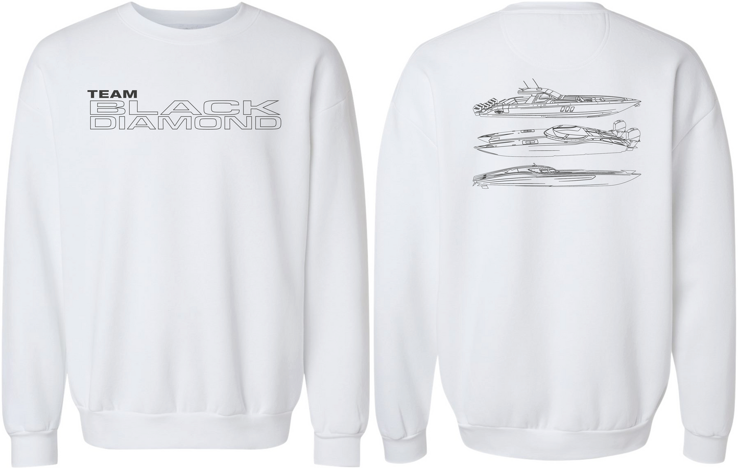 Diamond Boat Silhouette Crewneck Sweatshirt